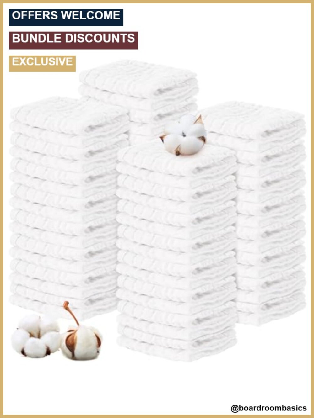 60 Pack Muslin Burp Cloths Cotton 6 Layer Soft Absorbent 12x12 Inch